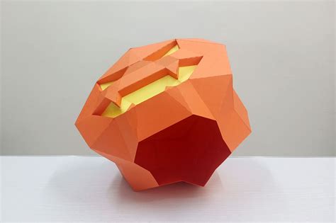 Diy Halloween Pumpkin 3d Papercraft By Paper Amaze Thehungryjpeg