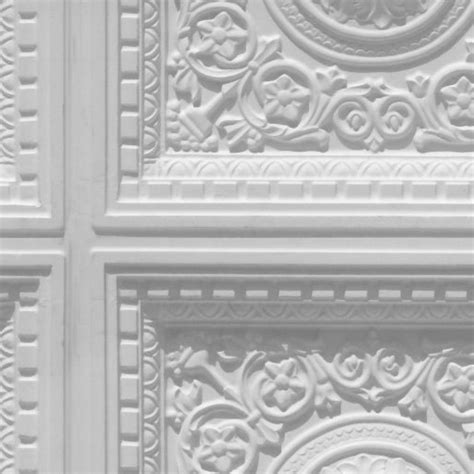 White Interior Ceiling Tiles Panel Texture Seamless