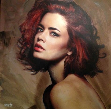 Scarlet 2015 By William Oxer Portrait Painting Portrait Figurative