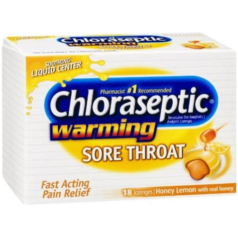 3 Pack Chloraseptic Sore Throat Warming Lozenges Honey Lemon 18 Each