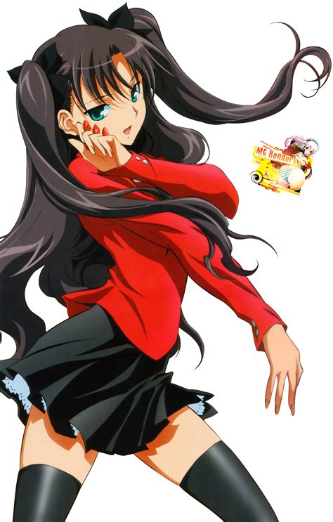 Fate Stay Night Tohsaka Rin Render 5 Anime Png Image Without