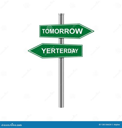 Stock Vector Arrows Sign Tomorrow And Yesterday Stock Photo
