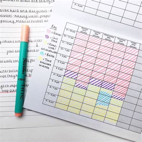 9 Revision Timetable Templates That Are Pretty And Practical Revision