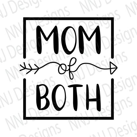 Mom of Both SVG Cutting Files for Use W/ Silhouette Cameo - Etsy