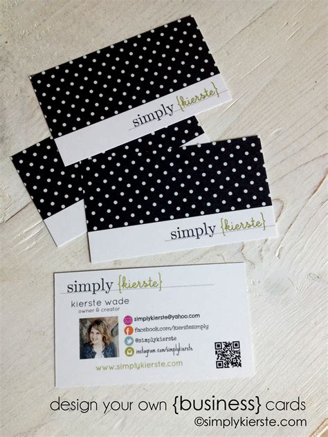 Make your own business cards free. How to design your own business cards | simplykierste.com
