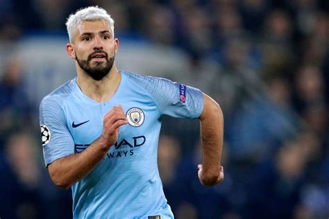He is considering on the good football players of who play as forward player in the english. Sergio Aguero of Manchester City during the UEFA Champions ...