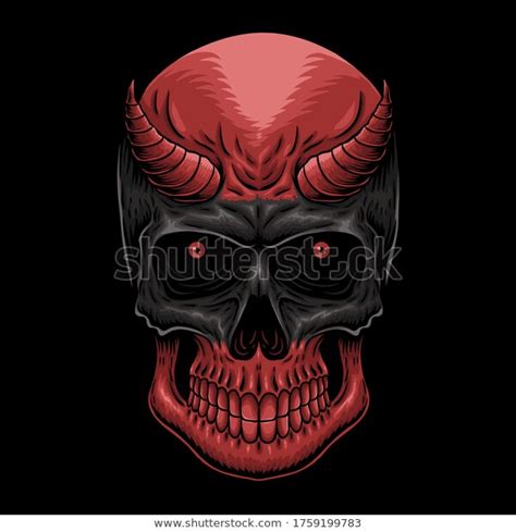 Head Demon Skull Vector Illustration Your Stock Vector Royalty Free