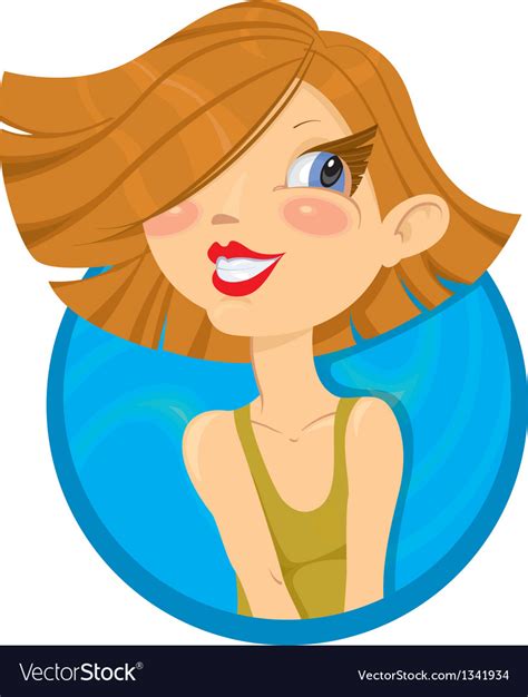 Cheerful Girl Royalty Free Vector Image Vectorstock