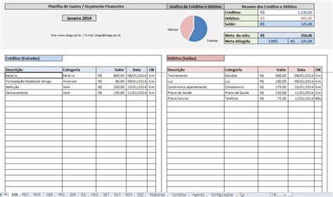 Modelo De Planilha De Despesas No Excel Vários Modelos