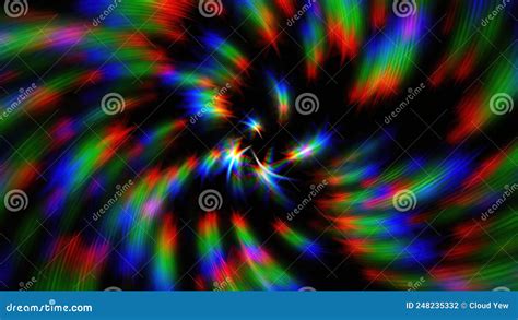 Rainbow Color Spin At Center Background Stock Illustration