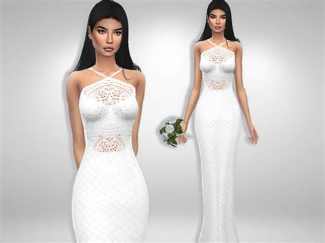 The Sims Resource Ryn Wedding Dress By Puresim • Sims 4 Downloads