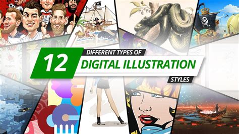 12 Types Of Digital Illustration Styles Used By Illustrators Youtube