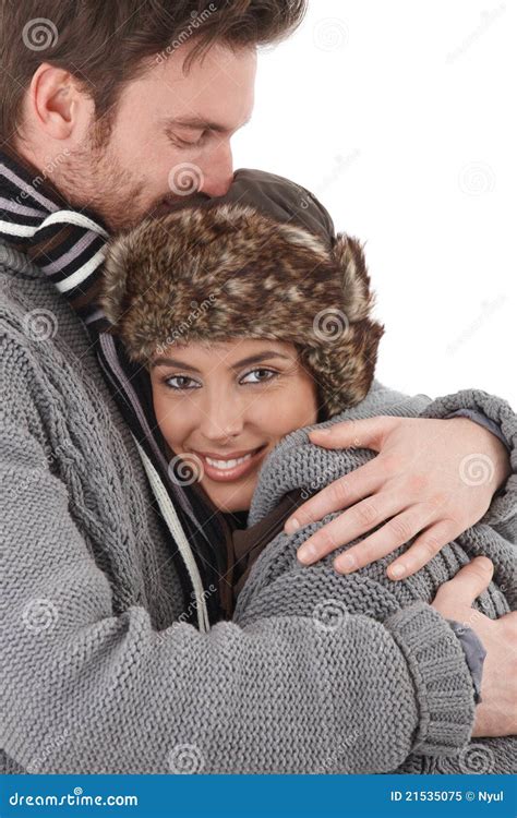 Couple Cuddling Handsome Man Hugging His Sensual Girlfriend Stock Photo Cartoondealer Com