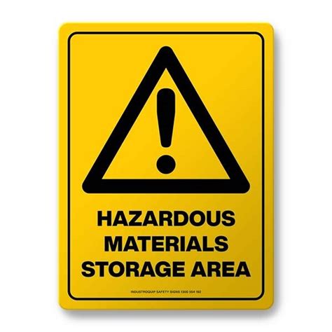 Warning Sign Hazardous Material Storage Area Industroquip