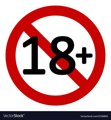 18 Age Restriction Sign Royalty Free Vector Image