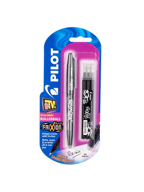 Pilot Frixion Ballpoint Pen And Refills Black At John Lewis And Partners