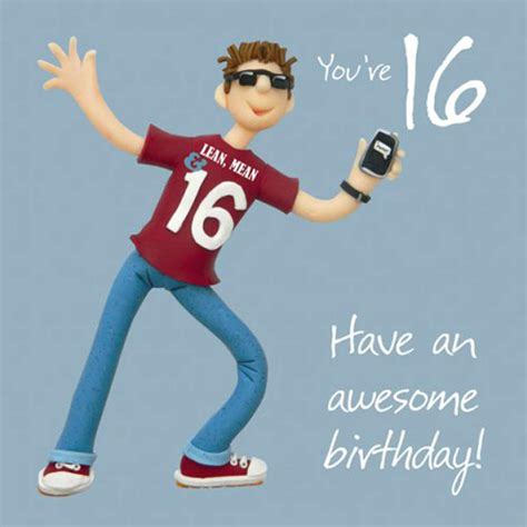 Free Printable 16th Birthday Card For Boy
