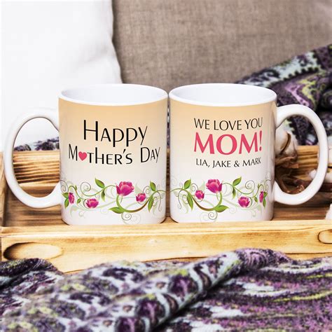 Happy Mother S Day Flower Mug Mugs Custom Coffee Custom Mugs