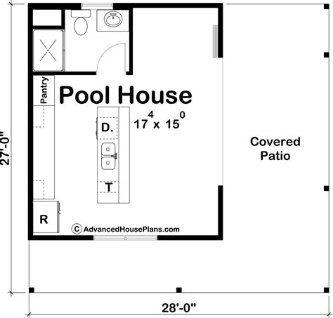 Pool House Plan Meyers In 2023 Pool House Plans Pool House Designs