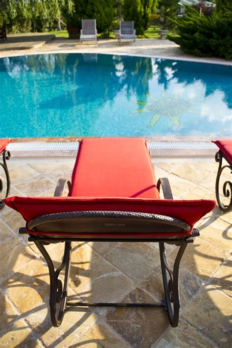 Sunbeds Pool Swim Relax Luxury Hotel Summer Sunbathing Holiday Swimming Pool Peace