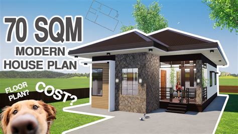 Modern House Design Idea Sqm Sqft Bedroom Bungalow Plan