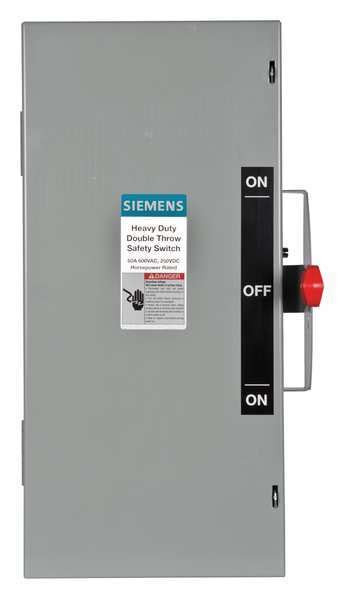 Siemens Dtnf362 Heavy Duty Nonfusible 3pst 60a 600v Ac Safety Switch