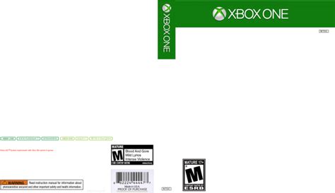 Download Xbox One Template Blank Xbox One Game Cover Full Size Png