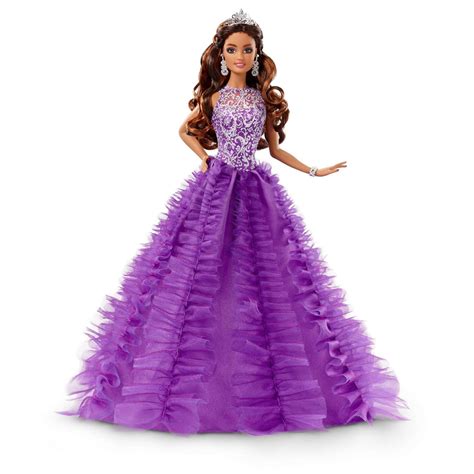 Barbie Collector Quinceanera Doll With Sparkling Purple Gown And Tiara