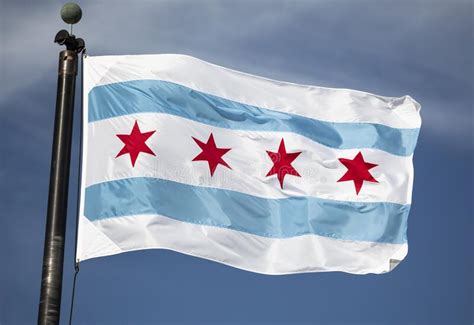 Chicago Flag Downtown Stock Image Image Of America 180982211