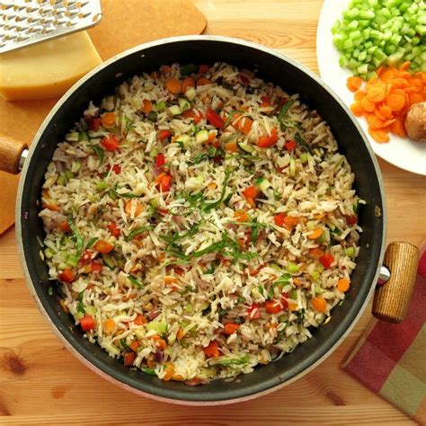 Vegetable rice is simply white rice with vegetables and is an easy way to turn a boring pot of white rice to something fun to eat. Vegetable Rice Pilaf Recipe - Make ahead tips! - The ...
