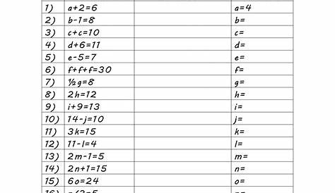 Solving Formulas For A Specific Variable Worksheet - Solving Linear