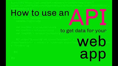 How to use an API to get data for your web app - YouTube