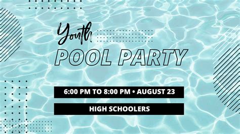 Youth Pool Party Calvert Grace Church