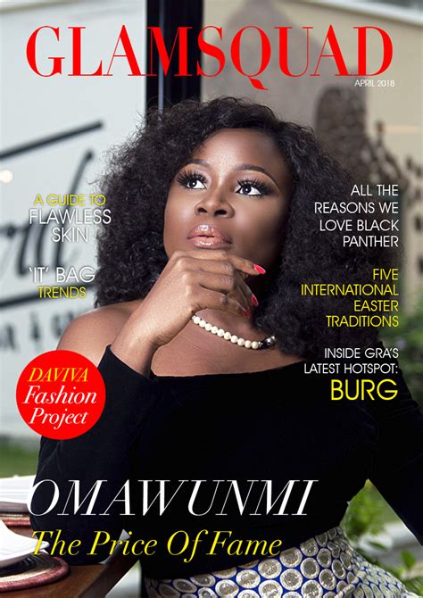 Omawumi Covers Glamsquad Magazine April Edition As She Adds Another Year Olorisupergal
