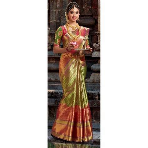 Wedding Wear Pure Silk Saree 55 M Separate Blouse Piece At Rs 25500 In Chennai