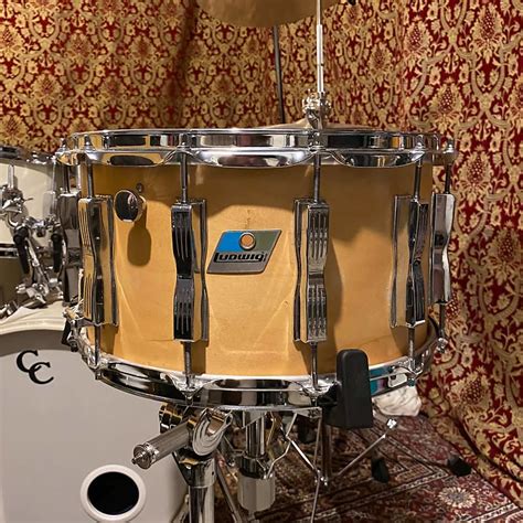 1980s Ludwig Coliseum 14 X 8 Maple Snare Drum 12 Reverb France