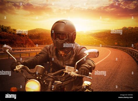 Man Riding Motorcycle Hi Res Stock Photography And Images Alamy
