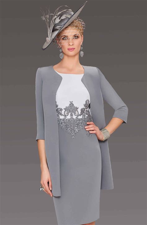 Short Fitted Dress With Boat Style Neckline 008755 Catherines Of Partick Short Fitted Dress