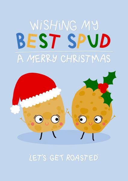 funny and cute christmas card best spud thortful