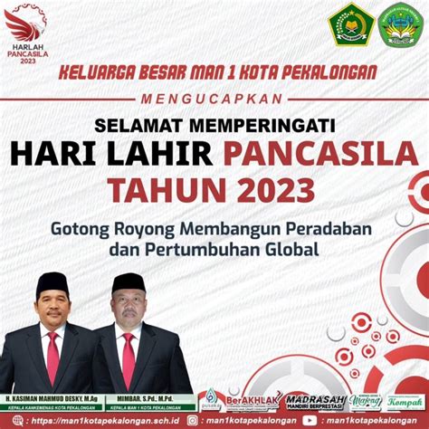 Selamat Hari Lahir Pancasila Juni Man Kota Pekalongan