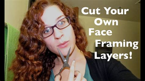 Cutting Curly Side Bangs Face Framing Layers Yourself Youtube