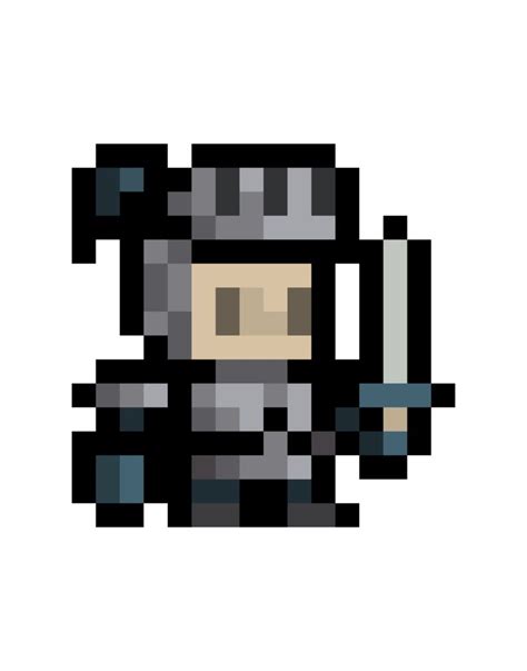 16x16 Knight Sprite By Obinsun Jeux Pixel Art Pixel Art Animation Pixel