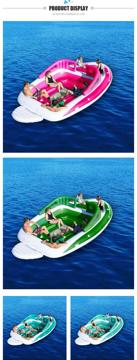 Sun Pleasure Inflatable 6 Person Bay Breeze Party Boat Float Lounge