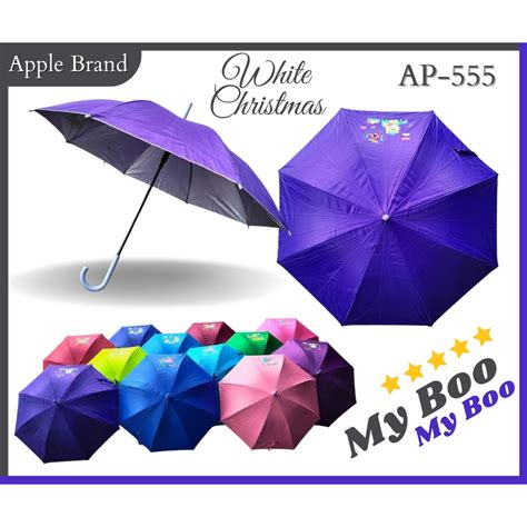 Apple Umbrella ร่ม 21นิ้ว Uv 8ก้าน สีพื้น คละสี ลายการ์ตูน Ap555