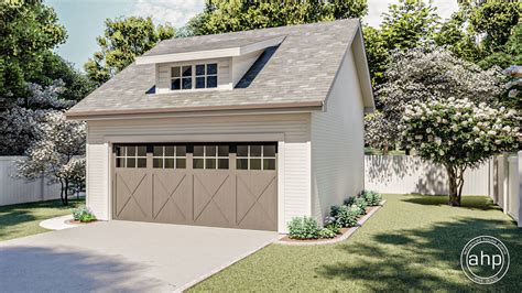 2 Car Craftsman Style Garage Plan With Shed Dormer Whitmor