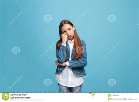 Young Serious Thoughtful Teen Girl Doubt Concept Stock Image Image