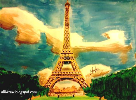 Eiffel Tower Painting My Sketchbook Allidraw Sketches By Maninder