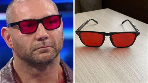 Dave Batista Sunglasses Red Lens Personalized Glasses Men Style