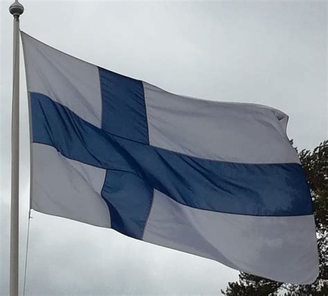 A Picture Of A Finnish Flag That I Took From My Yard Rvexillology