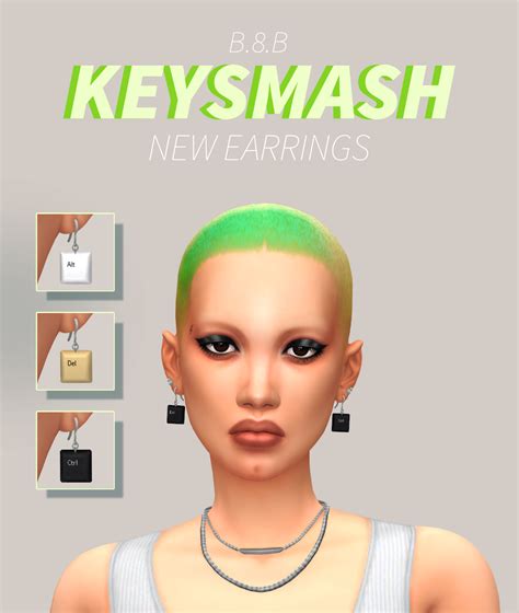Keysmash Bgc Earrings Sims 4 Cc Finds Sims 4 Mm Cc